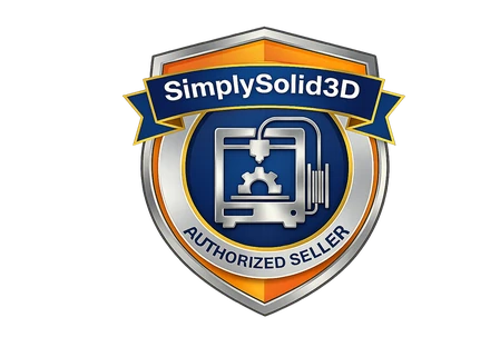 The SimplySolid3D authorized seller badge.